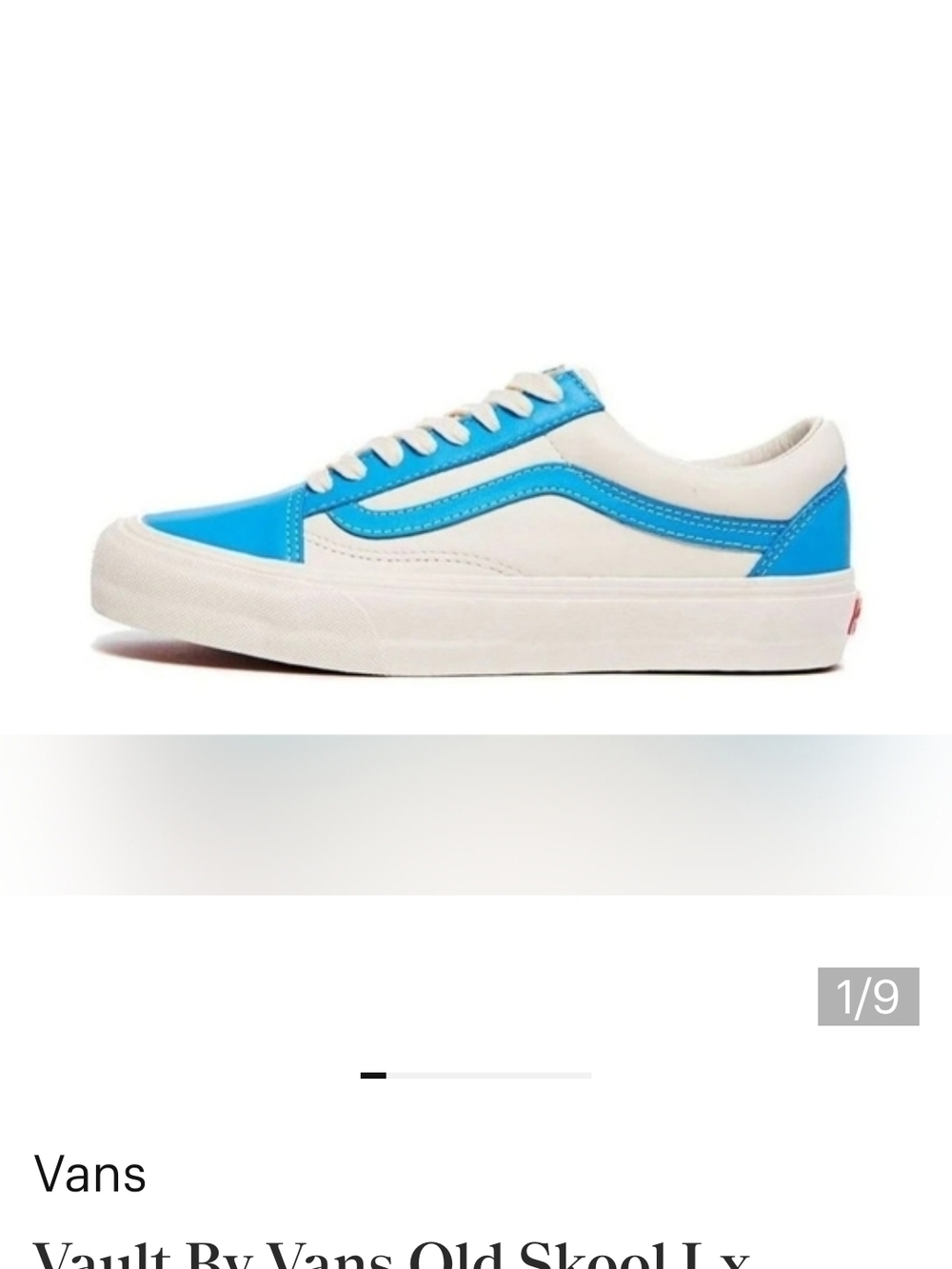 Vans Old Skool VLT LX Bonnie Blue Marshmellow Unisex Mens 8.5 Womens 9.5 Low Top